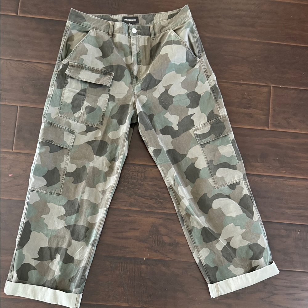 Miss Me Olive Camouflage Flare Jeans